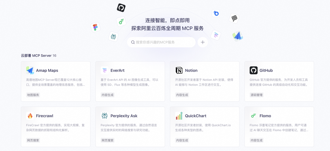 阿里云百炼MCP广场
